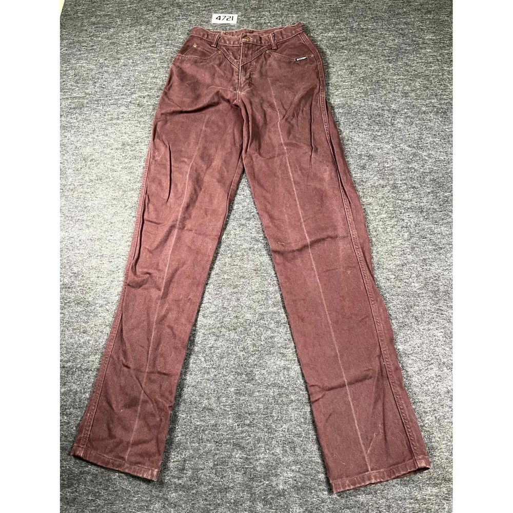 Rocky Mountain Ankle Pants Women 29 Maroon Twill Cotton Straight‎ Leg Casual